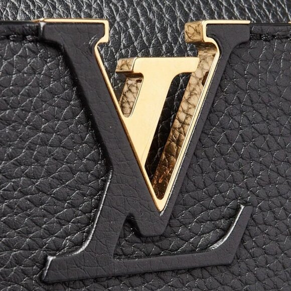 Louis Vuitton Black Taurillon Leather Flower Crown Capucines PM Bag - Picture 8 of 12